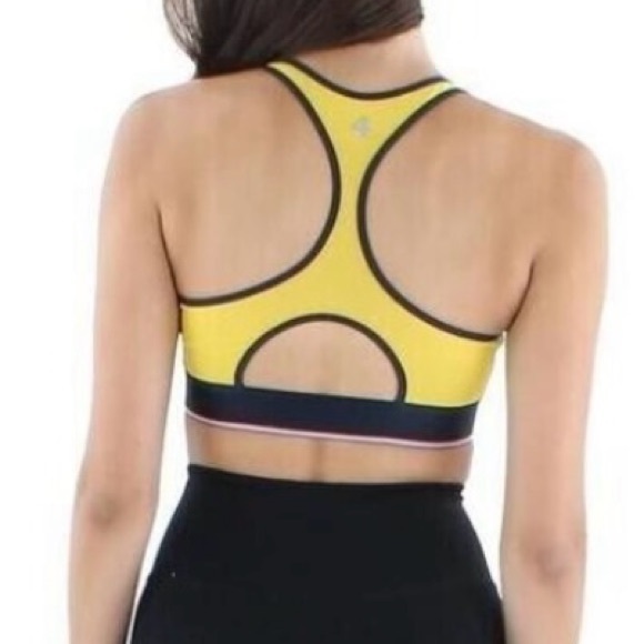 👀 216. FOURLAPS Circuit Sports Bra- color Twisted Acrylic Cerulean women’s small - Picture 5 of 9